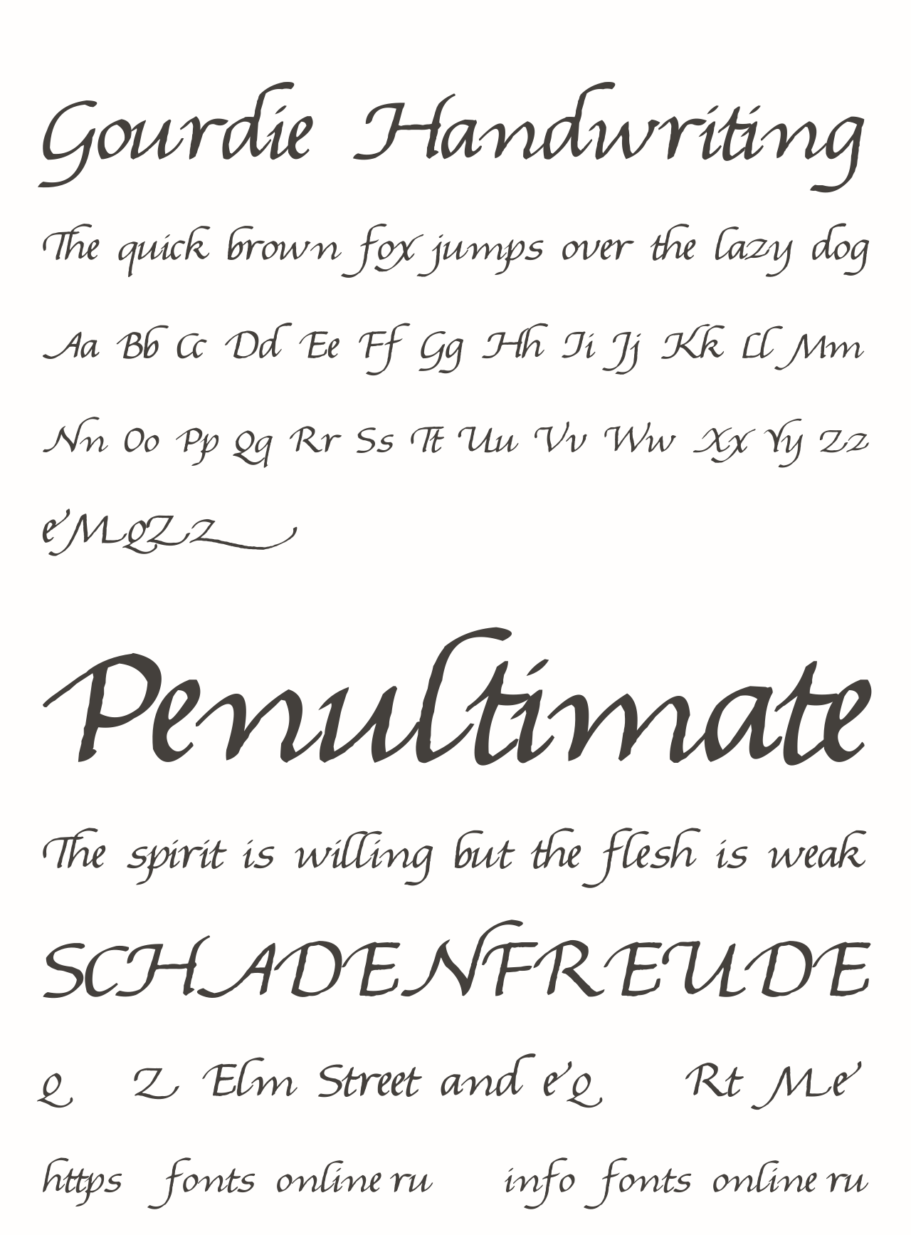 Gourdie Handwriting Free Font Download